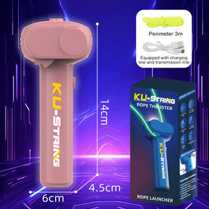 Pink 3-Meter Glow-in-the-Dark Rope Launcher Toy | Fun Stress Relief | All Ages