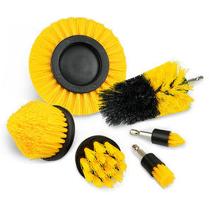 Electric Drill Brush Set | Multi-Purpose Cleaning Power | Sinks, Tiles & Car Wheels | (Drill Not Included)