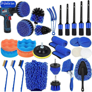 Car Cleaning Brush Set | Complete Auto Detailing Kit | Power Scrubber Drill Brush | Interior & Exterior