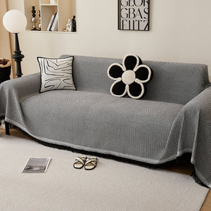 180x420cm Dark Grey Premium Polyester Sofa Throw Blanket | Multi-Seasonal Use | Sofa Protector