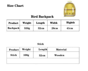 Grey PVC Pet Carrier Backpack | Stylish Transparent Design | Large Capacity | Multi-Use for Birds & Cats | Includes Wooden Stick