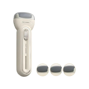 Beige Electric Foot Grinder with USB Charging | Dual-Speed Callus Remover for Smooth, Exfoliated Feet