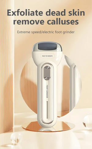 Light Green Electric Foot Grinder with USB Charging | Dual-Speed Callus Remover for Smooth, Exfoliated Feet