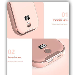 Pink Portable Handheld Fan | Neck Strap & Phone Stand