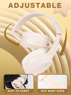 Khaki Over-Ear Wireless Headphones | Immersive Sound | 360° Surround Sound