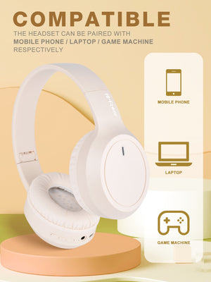 Khaki Over-Ear Wireless Headphones | Immersive Sound | 360° Surround Sound