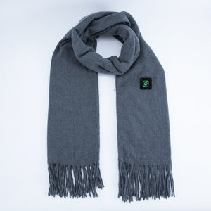 Gray Heated Scarf | Electric Warming Scarf | Winter Outdoor Essential (Without Power Bank)