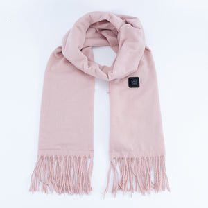 Light Pink Heated Scarf | Electric Warming Scarf | Winter Outdoor Essential (Without Power Bank)