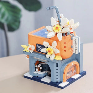 (Milk Tea Shop) Enchanting Streetscape Blocks | Creative Building Blocks Set | Fun & Decorative Building Set