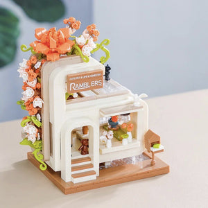 (Rose Courtyard) Enchanting Streetscape Blocks | Creative Building Blocks Set