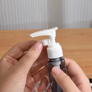 Square Pink 2-Piece 4-in-1 Travel Dispenser Set | Leakproof Refillable Bottles for Toiletries