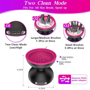 Black Electric Makeup Brush Cleaner | Fast & Deep Cleaning | USB Powered