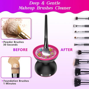 Black Electric Makeup Brush Cleaner | Fast & Deep Cleaning | USB Powered