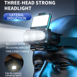 Black Rechargeable LED Headlight | Cap Light | Long Lasting | Camping Light