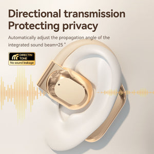 Black Open Ear Bluetooth 5.3 Headphones | Non-In-Ear | Ear Hook | Wireless | Sports