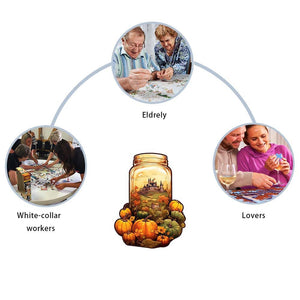 Purple Grapes Thanksgiving Wooden Puzzle | Vegetable & Fruit Design | Home Decor | Educational Toy | Size S