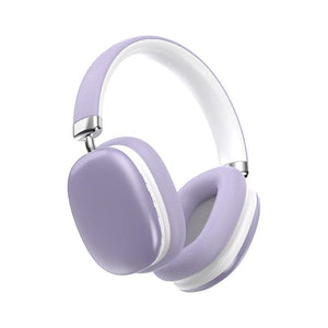 Purple Wireless Bluetooth Headphones | Over-Ear | Deep Bass | Foldable | Long Battery Life