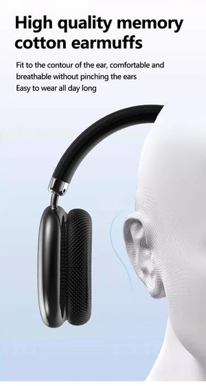 Silver Comfortable Over-Ear Headphones | Hi-Fi Sound | Long Battery | Swivel Control