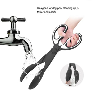 2 Pcs Blue Pet Poop Scooper with Long Handle | Durable Plastic Waste Picker for Dogs & Cats