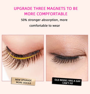 Style 5 Black Magnetic False Eyelashes Kit | 3 Pairs with Applicator Clip & Mirror Case