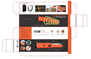 Black High-Sensitivity Metal Detector Pinpointer | GP Pointer with Vibration & Audio Alert | Treasure Hunting