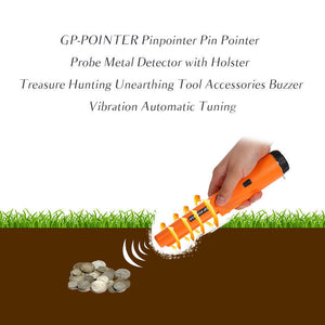 Black High-Sensitivity Metal Detector Pinpointer | GP Pointer with Vibration & Audio Alert | Treasure Hunting