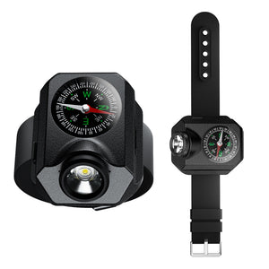 XPG Wrist Light for Outdoor Camping | Rechargeable LED Running Light with Compass & Watch for Survival & Adventure