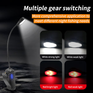 LED Sensor Clip-On Book Light | USB Rechargeable | Multifunctional Work Light for Night Fishing & Reading