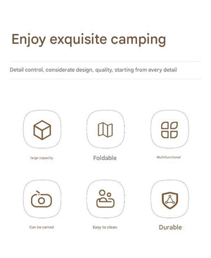 Foldable Picnic Basket with Tray | 16.5L | Outdoor Camping | Green Coffee