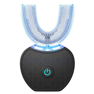 U-Shaped Automatic Ultrasonic Electric Toothbrush - 360 Deep Cleaning & Whitening, Rechargeable(black)