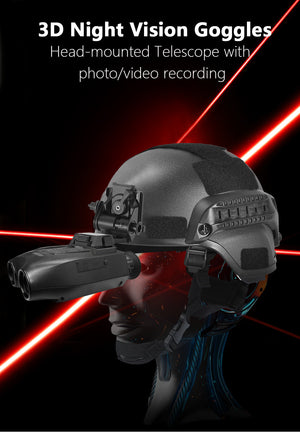 Professional Night Vision Binoculars | HD Digital | 6X Optical Zoom | 2.5K Video & 48MP Photos | Red