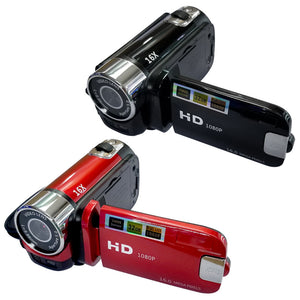 HD Digital Camcorder | 1080P | 16MP Photos | 16X Zoom | 2.7" LCD | Red