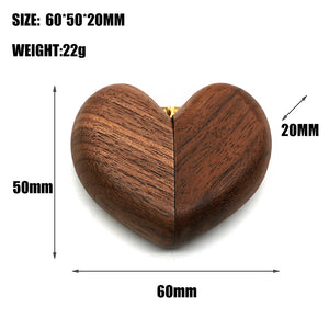 Ring Box | Heart Shaped | Elegant Walnut Wood | Magnetic Closure | Proposal/Wedding