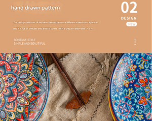 Bohemian Ceramic Shallow Plate | 10-Inch | Gulpulsar Orange