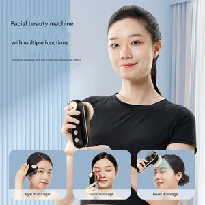 Facial & Head Massager | White | USB-C Rechargeable | 3 Modes | Heat Therapy