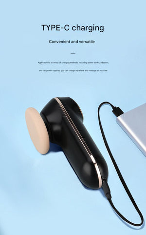 Facial & Head Massager | White | USB-C Rechargeable | 3 Modes | Heat Therapy