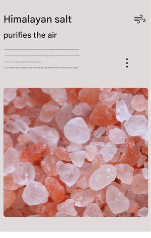 Himalayan Salt Aroma Diffuser & Humidifier | Flame Effect | 7 Lights | Ultrasonic | Auto Shut-Off | White