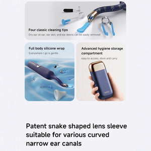 Smart Ear Cleaner | HD Camera | Precision Tweezers | Safe for Kids & Adults | Blue