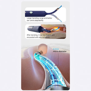 Smart Ear Cleaner | HD Camera | Precision Tweezers | Safe for Kids & Adults | Blue