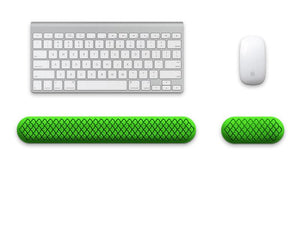 Keyboard & Mouse Wrist Rest Set | Ergonomic | Soft Silicone | Non-Slip Base | Green