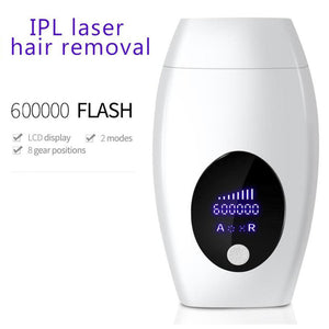 IPL Laser Hair Removal Device | 600K Flashes | 8 Levels | LCD Display | 2 Modes | White