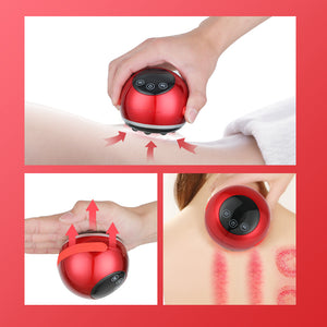 Cupping & Gua Sha Massager | Smart Electric | Red Light & Magnetic Therapy | 5 Levels | Rechargeable | Black