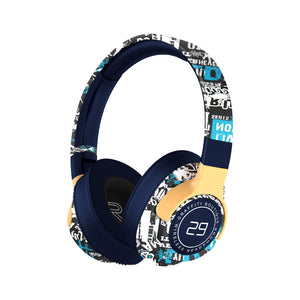 Wireless Headphones | Graffiti Design | Bluetooth 5.1 | 360° Surround Sound | 12h Playtime | Blue