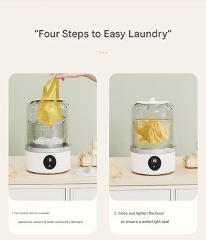 Mini Washing Machine | Blue | USB Powered | Travel-Sized | Automatic Cleaning