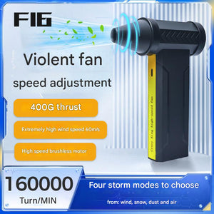 Portable Jet Fan | 200W Handheld Blower & Air Duster | Red Flower