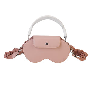 PU Leather AirPods Max Storage Bag | Pink | Ruched Strap + Handle | Crossbody Case