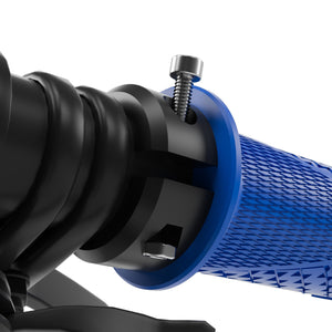 Ergonomic Bike Grips | Black | Lock-On | Anti-Slip Rubber | Alloy Ends | MTB & Commuter