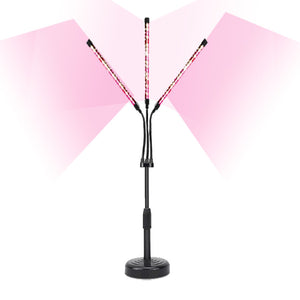 LED Grow Light | 3-Head | Adjustable Full Spectrum | Desktop Plant Lamp | USB Powered | Black
