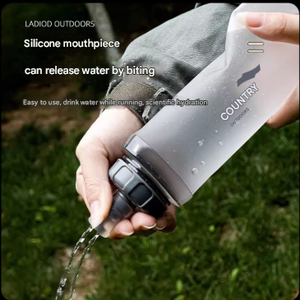 Soft Running Flask 350ml | Ultra-Lightweight Collapsible TPU Water Bottle | BPA-Free | Grey & White