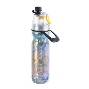 Insulated Sports Water Bottle 500ml | Cooling Mist | Triple-Layer Design | Yellow